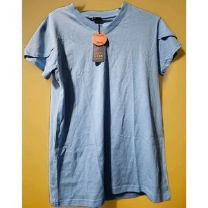 Lasofy Every Day Fashion Ladies Tshirt Blue Medium New CR10 Excellent NWT